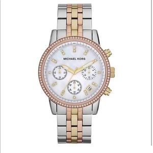 Michael Kors tri tone Watch